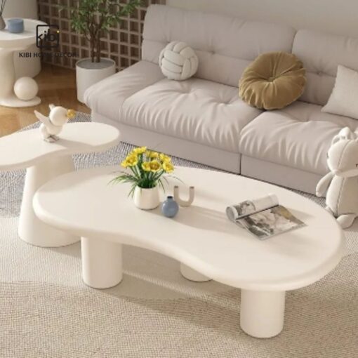 Bàn trà gỗ Oval - Hình ảnh 3