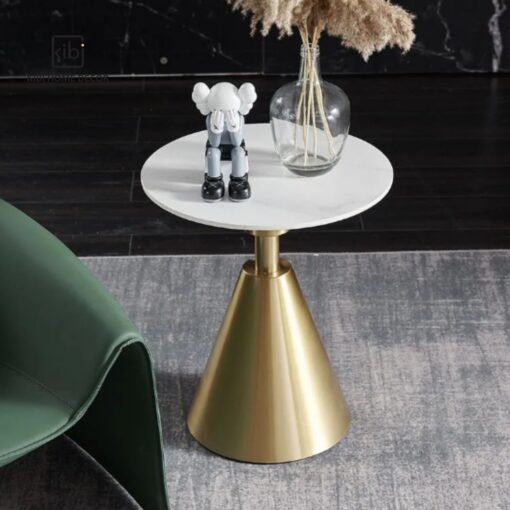 Bàn trà góc sofa mặt đá titan - Hình ảnh 4