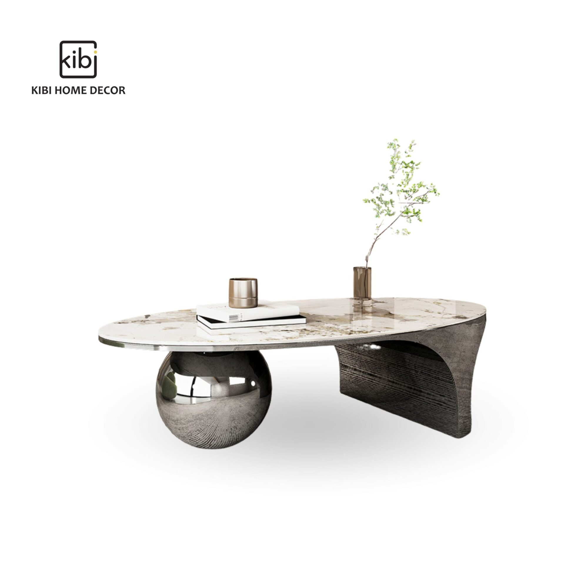Bàn trà sofa trang trí mặt đá Charlotte cao cấp