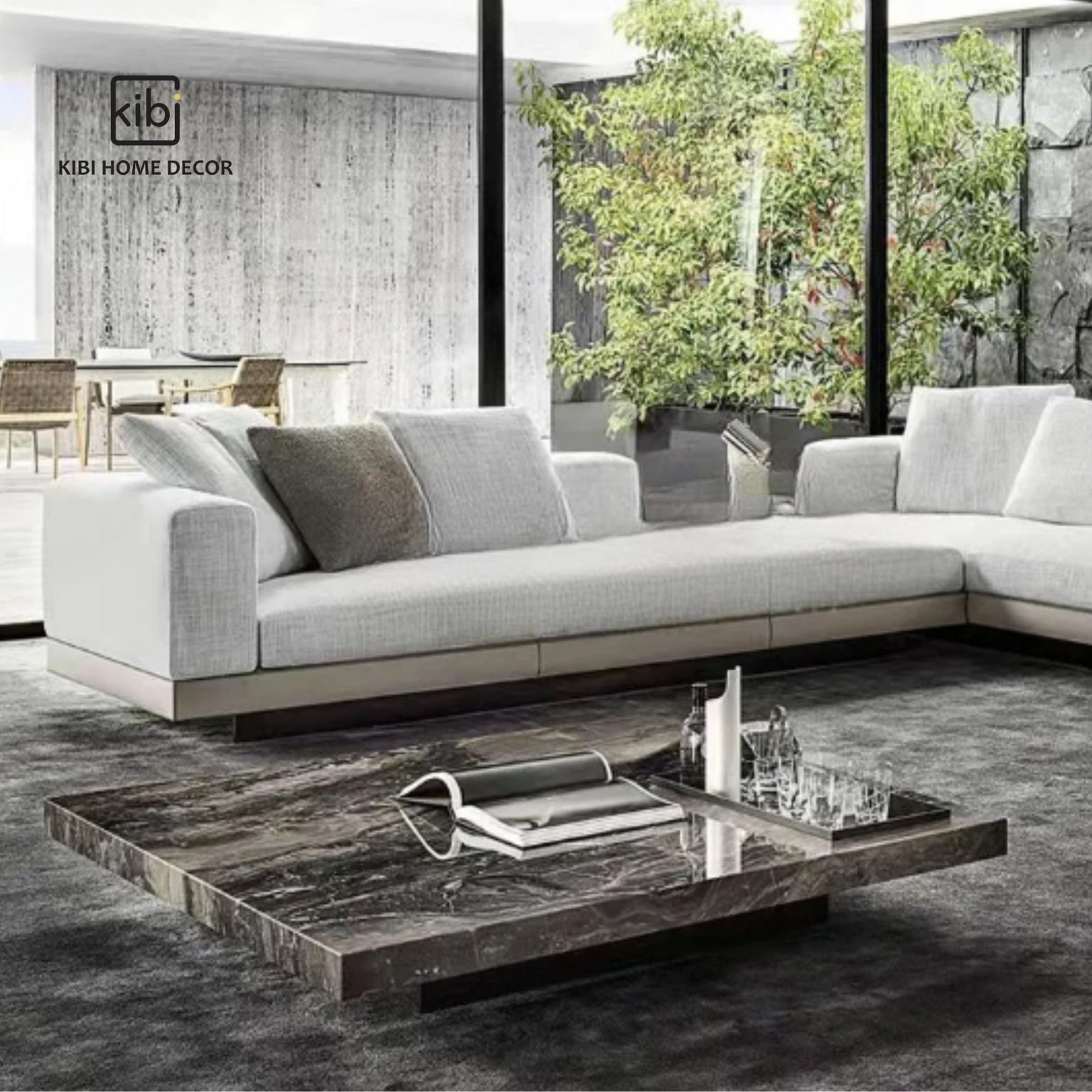 Bàn sofa mặt đá Jaru cao cấp