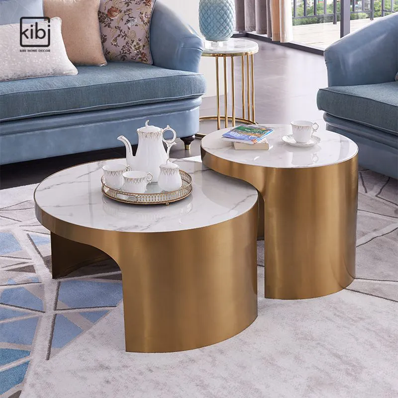 BỘ BÀN TRÀ MẶT KÍNH MODERN ROUND- 07