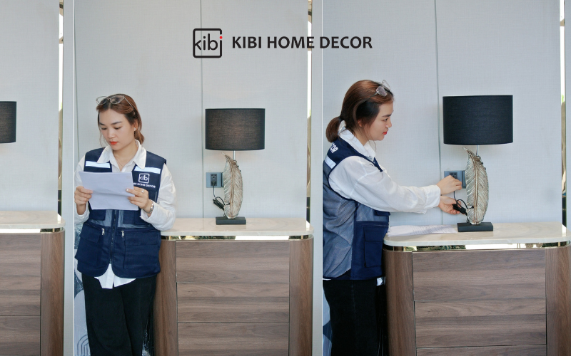 Đội ngũ nhân viên KiBi Home Decor thi công bám sát với bản vẽ